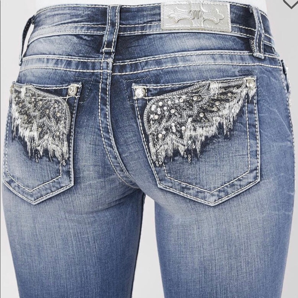 🆕⭐️ MISS ME Signature Bootcut Angel Wings • NWT - Picture 4 of 8